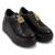 CAMBELL 25-00603 CZARNE SNEAKERSY PÓŁBUTY DAMSKIE SKÓRZANE MODNE (id: 294)