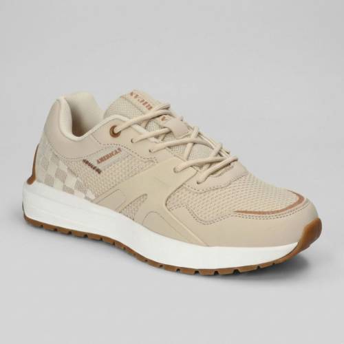 AMERICAN CLUB AA55 - Sneakersy - sportowe - damskie - beżowe