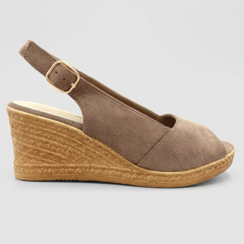 Damskie-Sandaly-Zamszowe-na-Wysokiej-Koturnie-bezowe-Cappucino-wkl-skora-39-Material-zewnetrzny-skora-ekologiczna